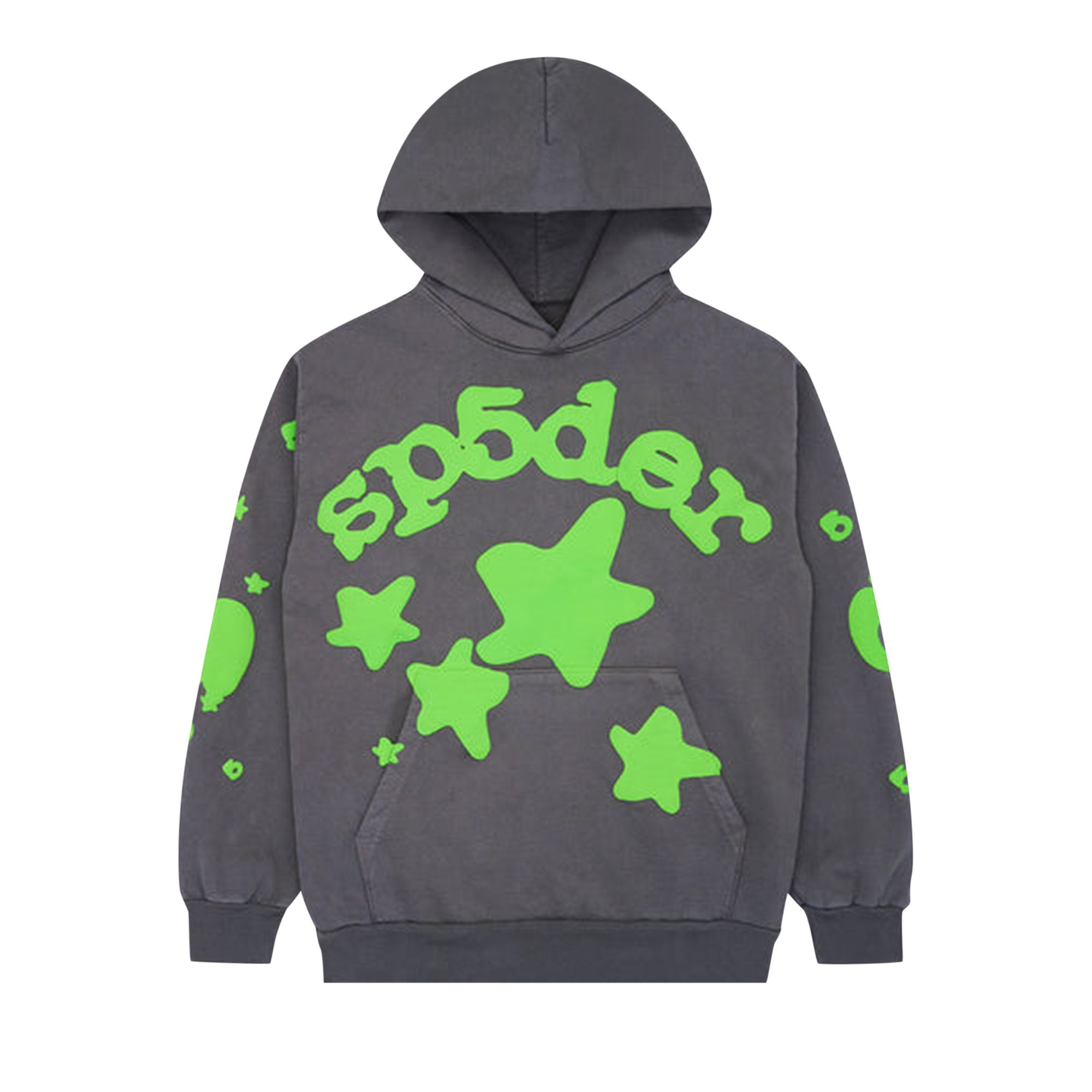 Sp5der Beluga Hoodie 'Slate Grey/Green' | Men's Size XS