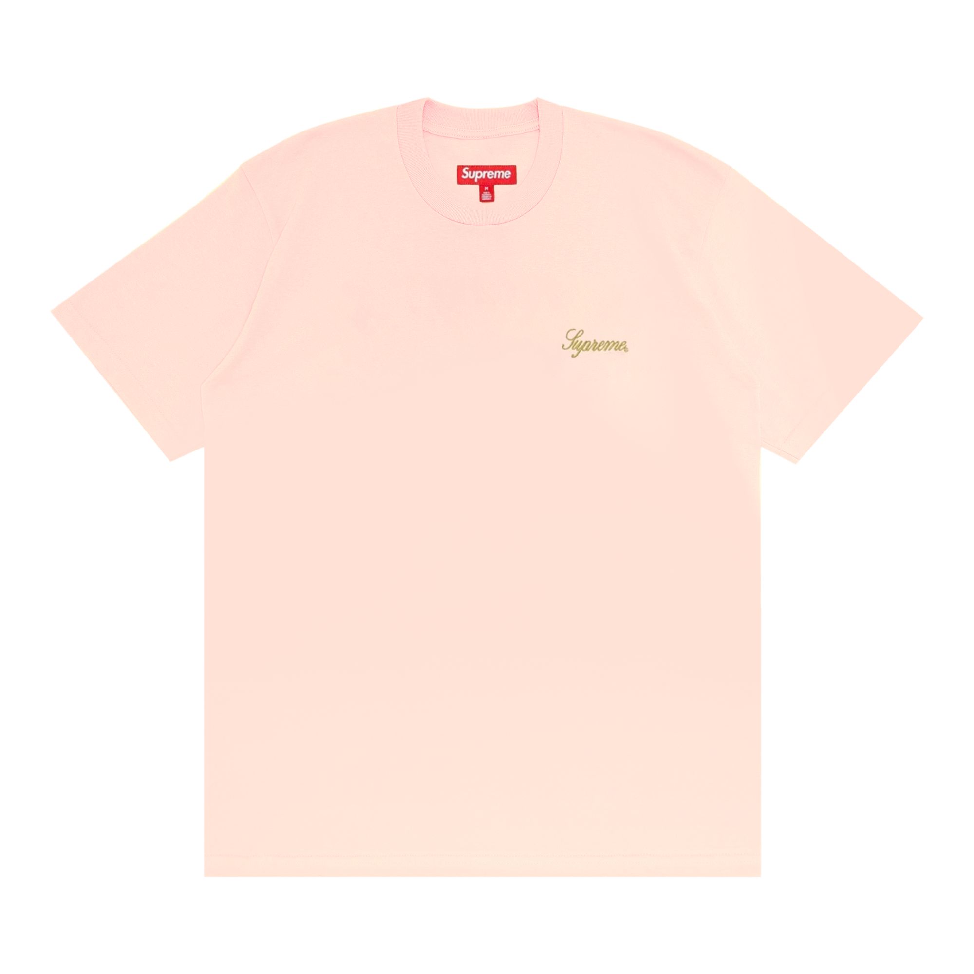 Pre-owned Supreme Washed Script Short-sleeve Top 'rose' | Pink | Men's Size Xl