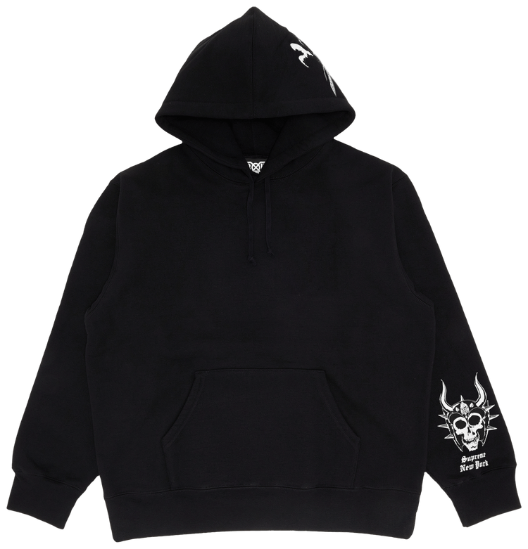 Black supreme online zip up hoodie