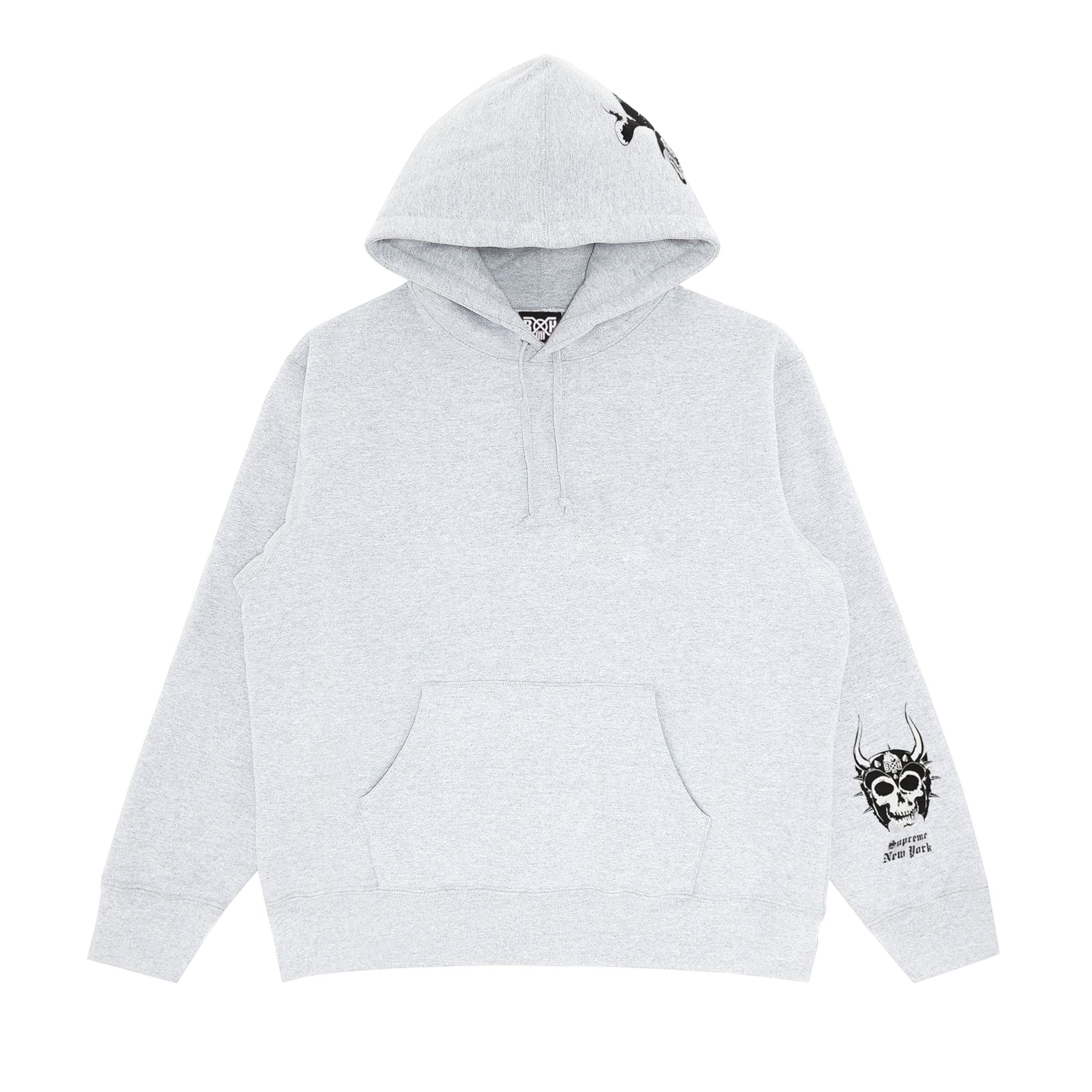 Pre-owned Supreme X Bounty Hunter Hooded Sweatshirt 'ash Grey'