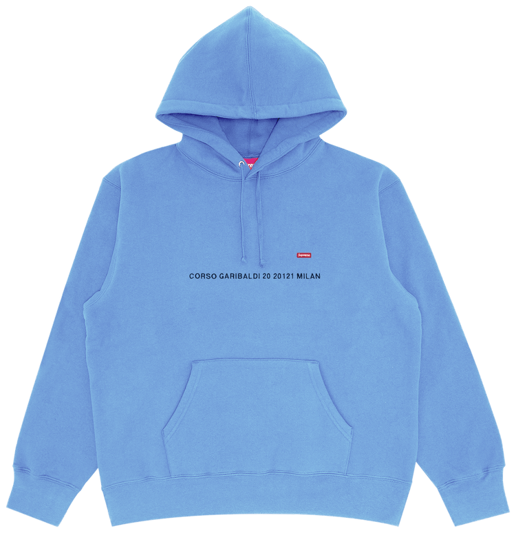 Buy Supreme Shop Small Box Hooded Sweatshirt Milan Pale Blue