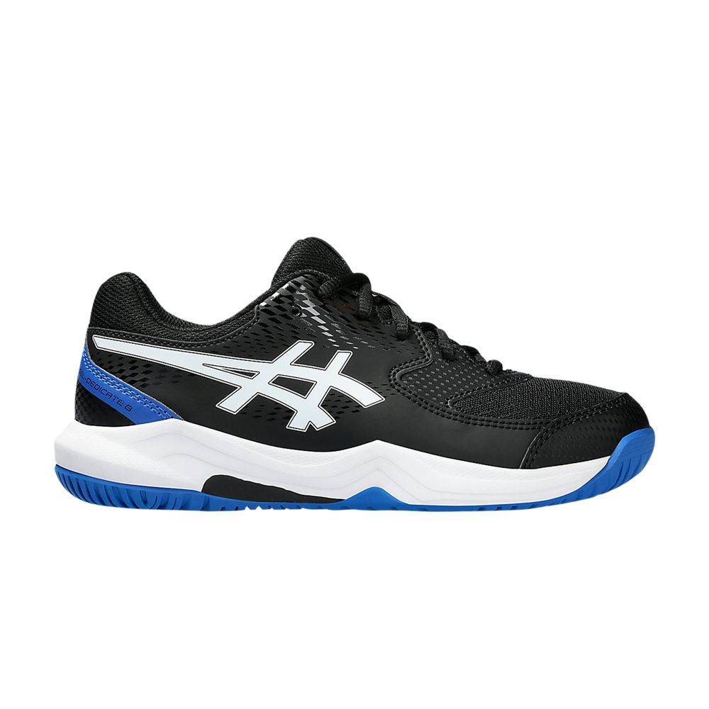 Pre-owned Asics Gel Dedicate 8 Gs 'black Tuna Blue' | Kid's Size 5.5