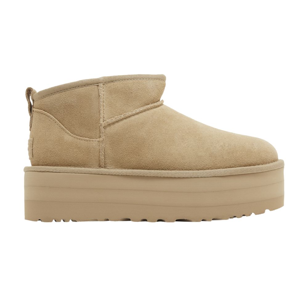 UGG Wmns Classic Ultra Mini Platform Boot 'Mustard Seed' | Tan | Women's Size 10