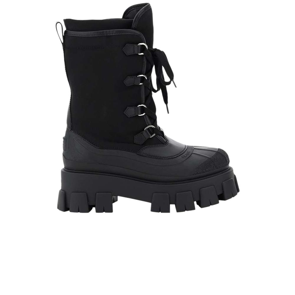 Pre-owned Prada Monolith Wmns Chunky Sole Boot 'black' | Women's Size 8