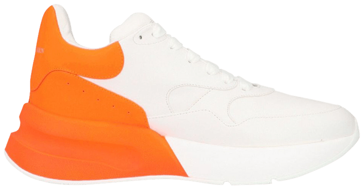 Alexander McQueen Oversized Runner Optic White Orange Space
