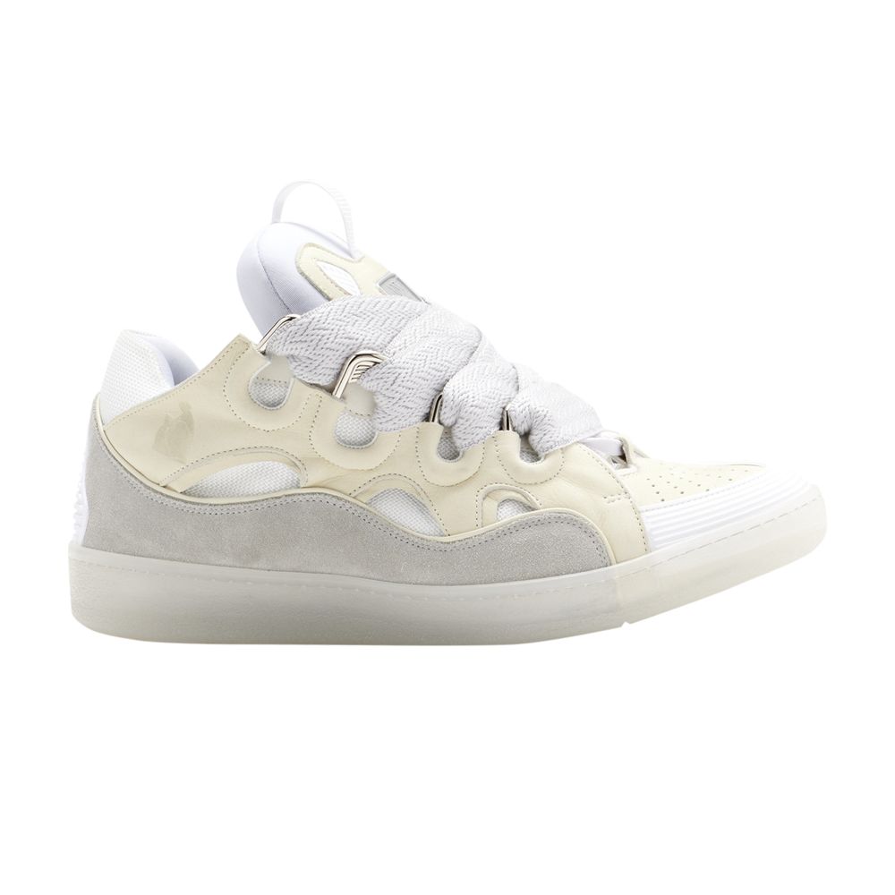 Pre-owned Lanvin Curb Sneakers 'beige' | Cream | Men's Size 40 In White