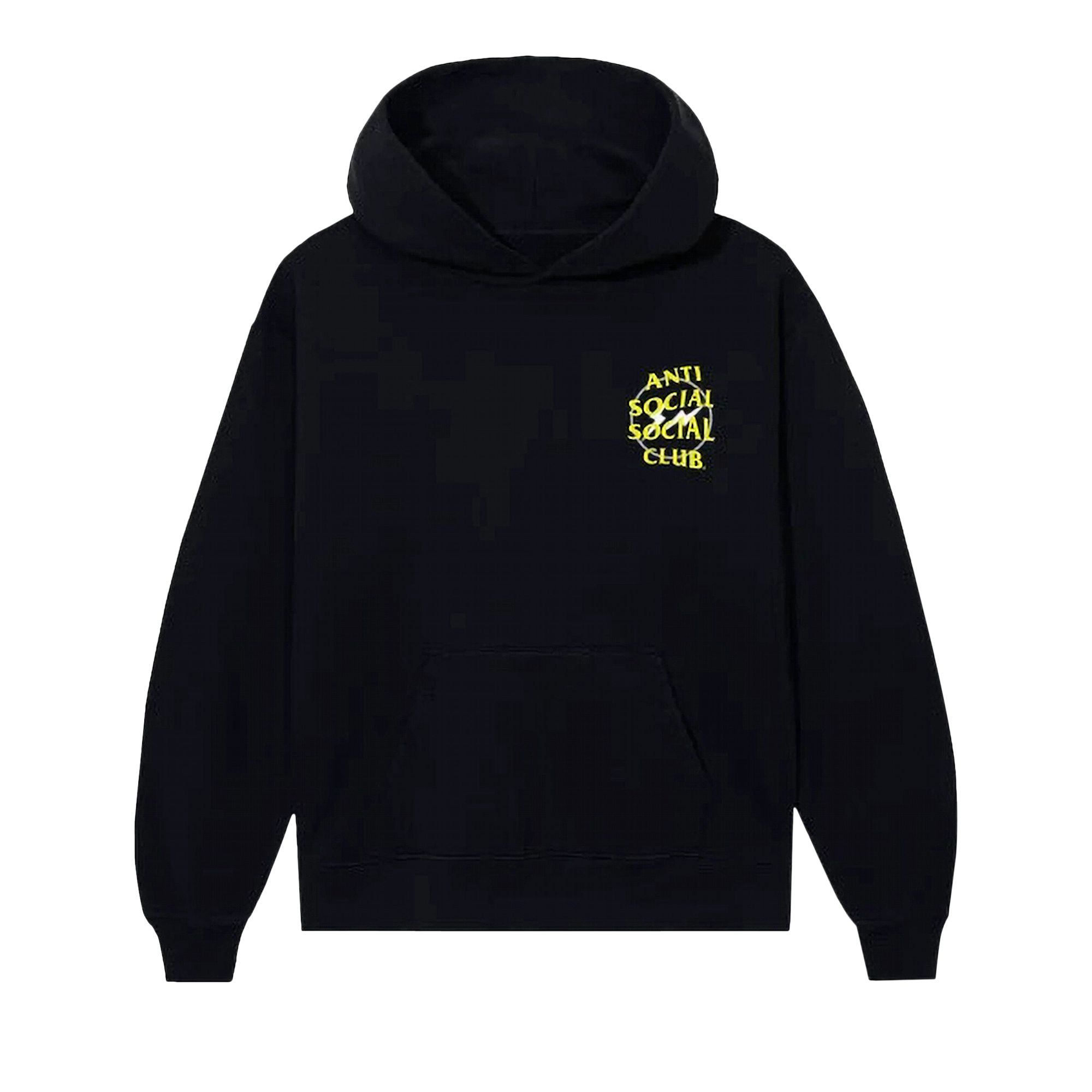 Anti Social Social Club x Fragment Half Tone Hoodie 'Black/Yellow' | Men's Size L