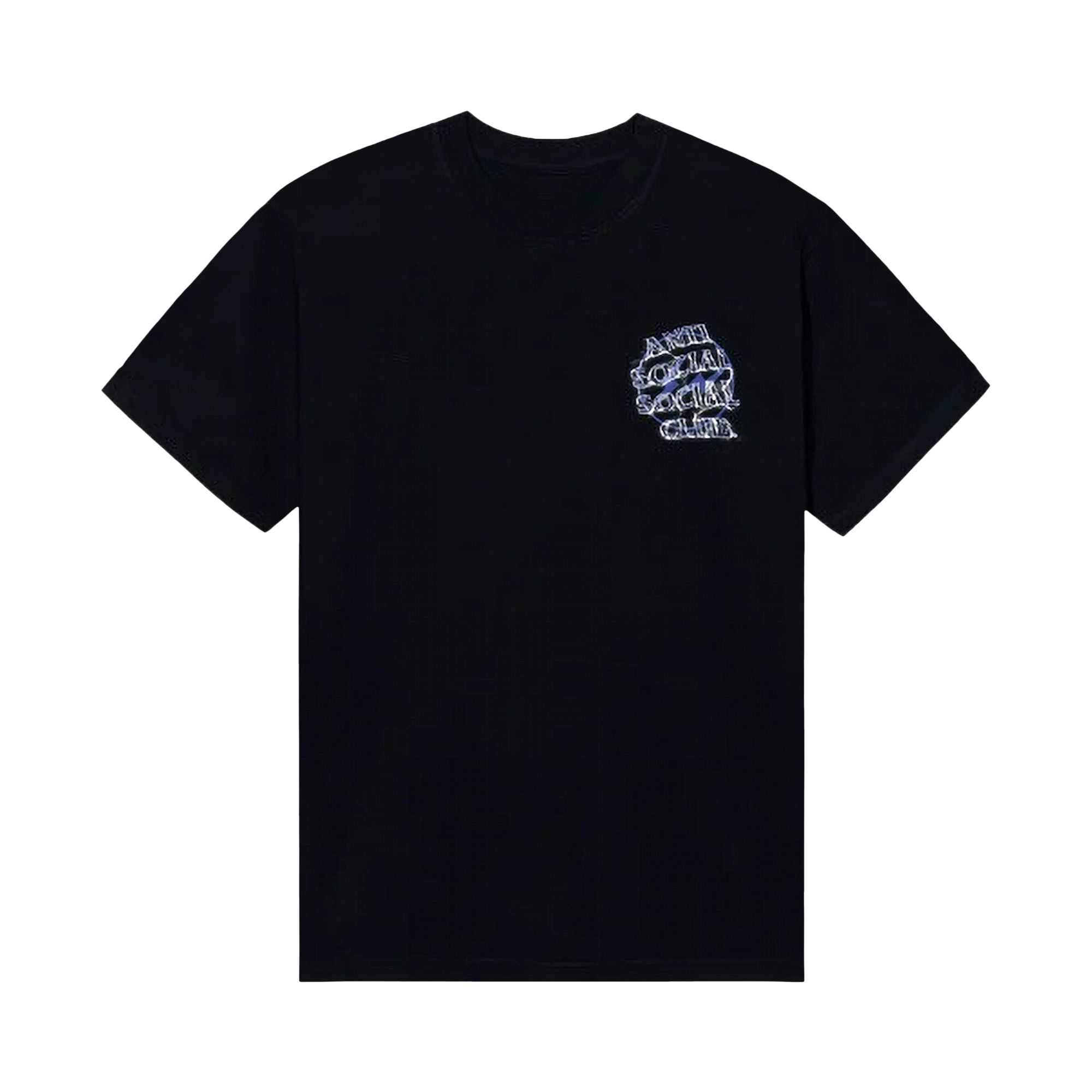 Anti Social Social Club x Fragment Bolt Tee 'Black/Navy' | Men's Size L