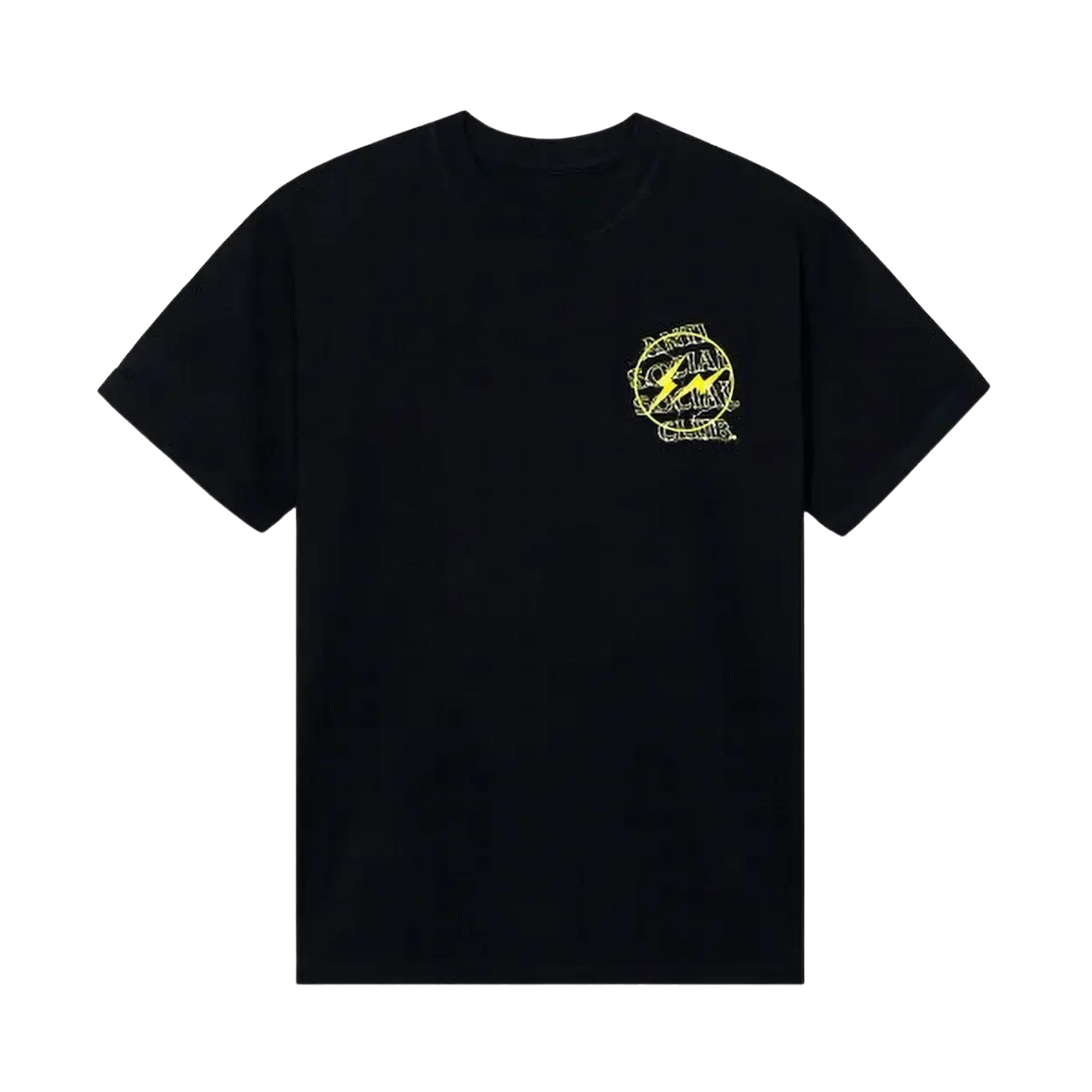 Anti Social Social Club x Fragment Bolt Tee 'Black/Yellow' | Men's Size L