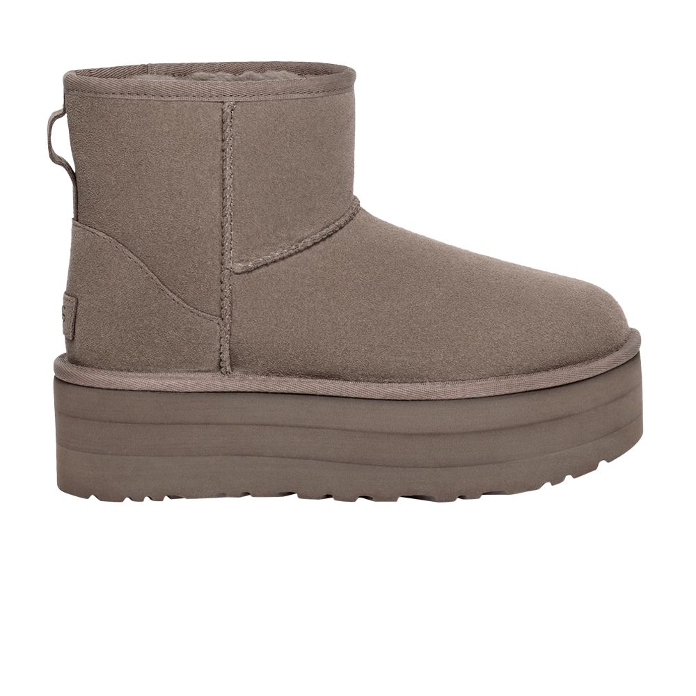UGG Wmns Classic Mini Platform Boot 'Smoke Plume' | Grey | Women's Size 5