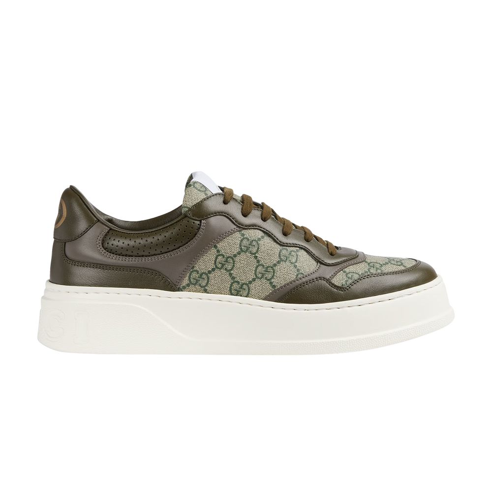 Click to view more detailed imagery on our partner's website Pre-owned Gucci Gg Supreme Sneaker 'beige Green' In Brown