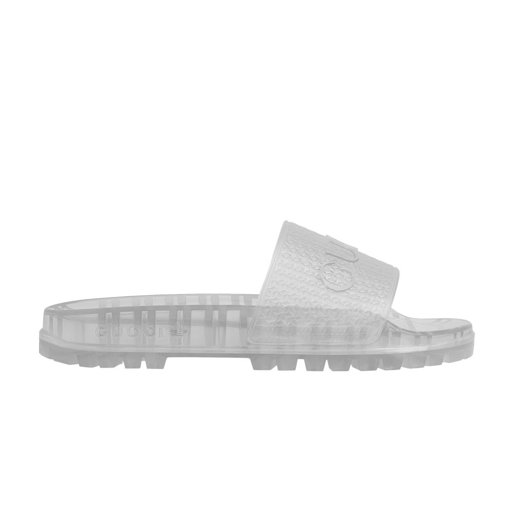 Pre-owned Gucci Adidas X  Slide 'transparent White' | Men's Size 4