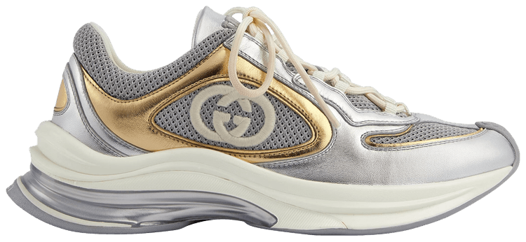 Buy Gucci Wmns Run Sneaker Silver Gold Metallic 746939 AAC67 8143 GOAT CA