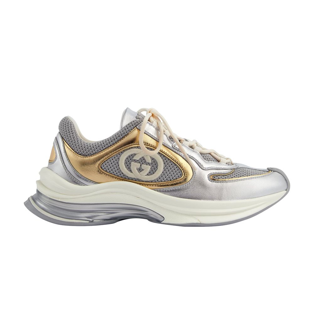 Gucci Wmns Run Sneaker 'Silver Gold Metallic' | Women's Size 3 - 746939-AAC67-8143