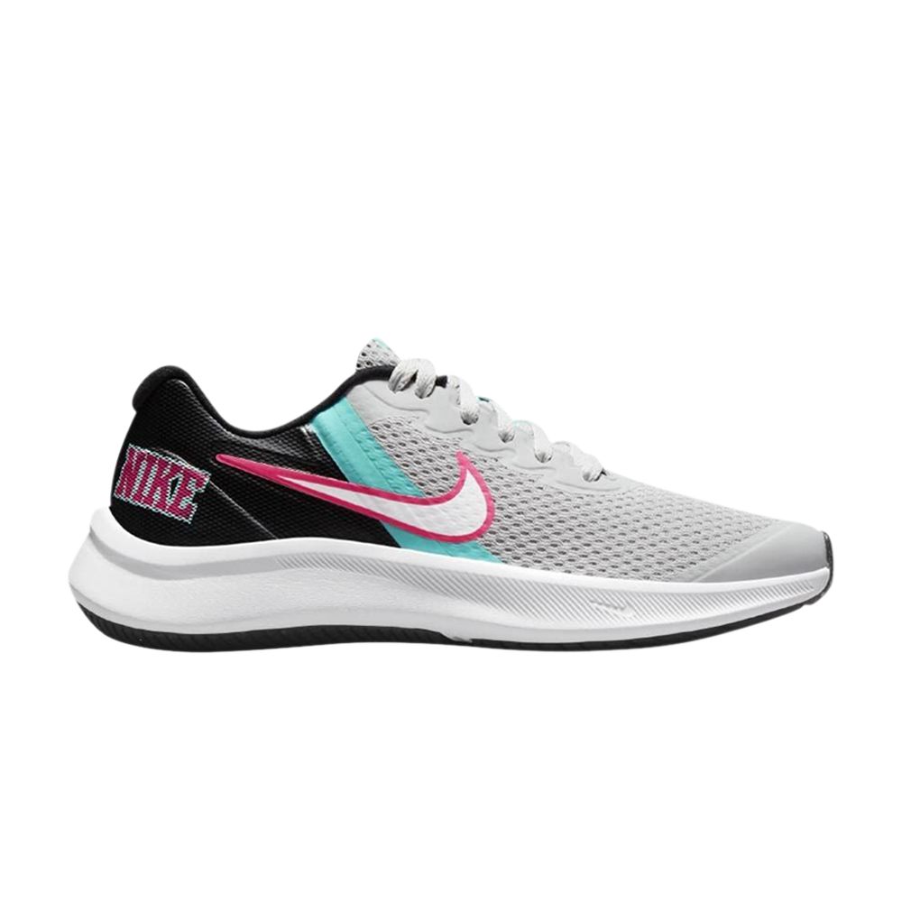 Pre-owned Nike Star Runner 3 Se Gs 'turquoise Hyper Pink' | Grey | Kid's Size 7 In Gray