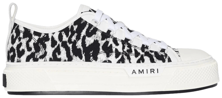 Amiri Court Low White Leopard