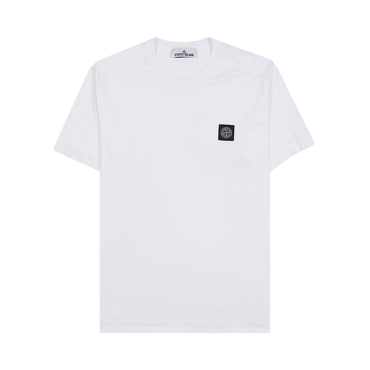 Stone island garment dyed patch clearance logo tee