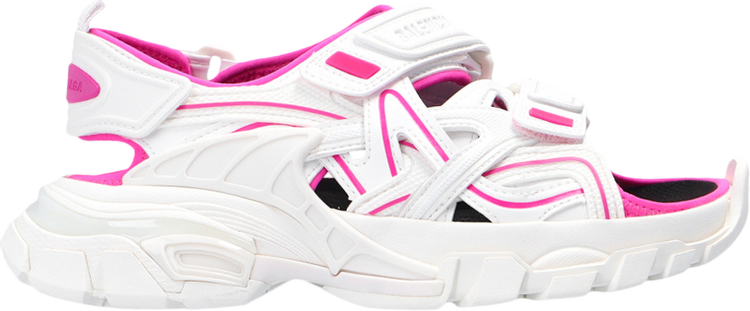Balenciaga Wmns Track Sandal 'White Fluo Pink'