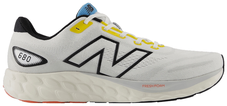 New Balance Fresh Foam 680v8 2E Wide White Ginger Lemon