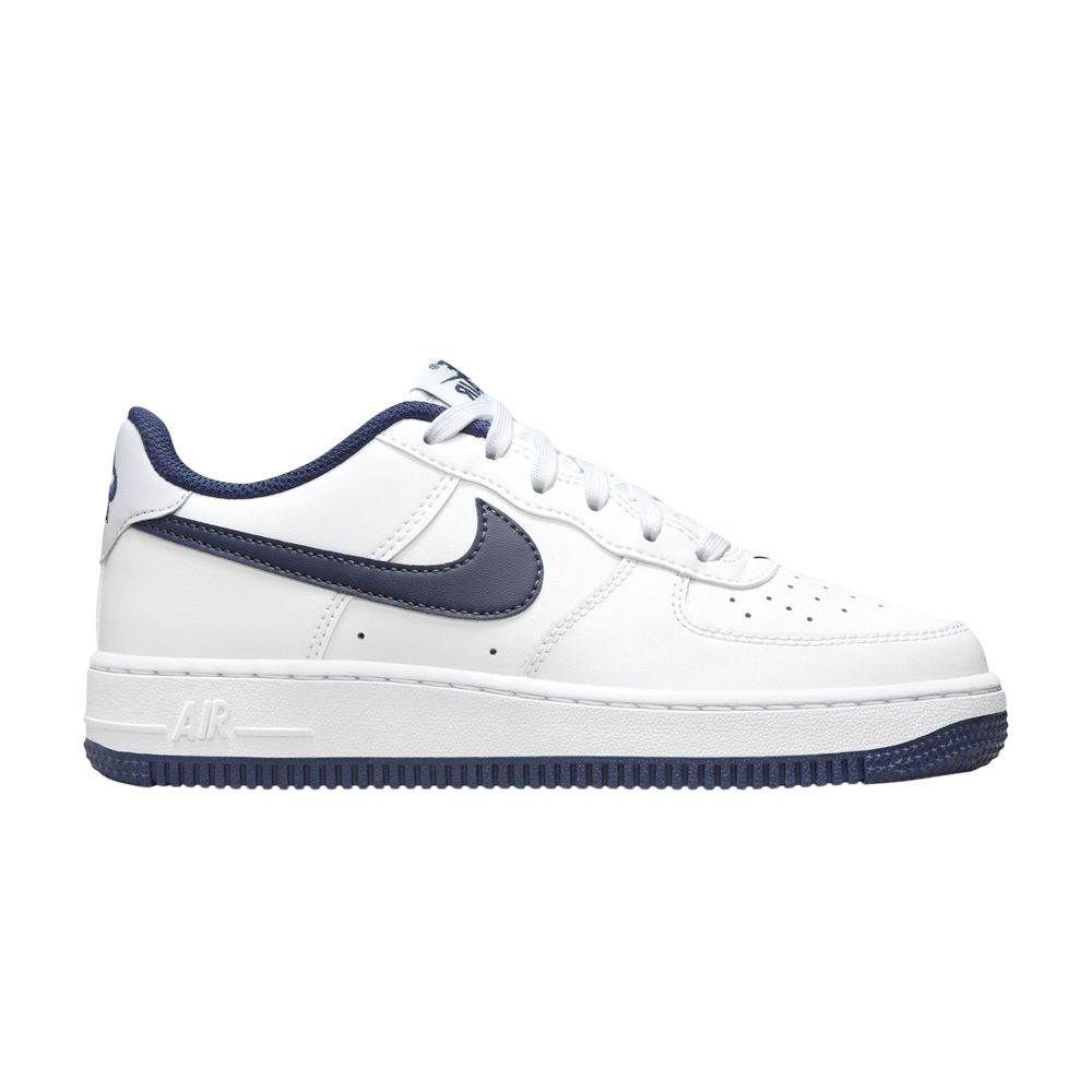 Pre-owned Nike Air Force 1 Gs 'white Midnight Navy' | Kid's Size 1.5