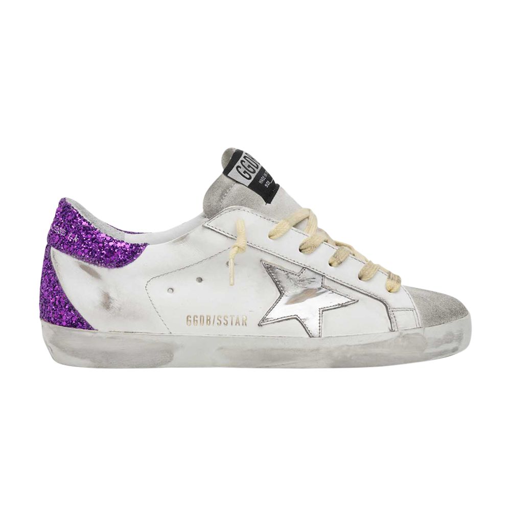 GOLDEN GOOSE GOLDEN GOOSE GOLDEN GOOSE WMNS SUPERSTAR 'GLITTER - WHITE PURPLE' | WOMEN'S SIZE 35