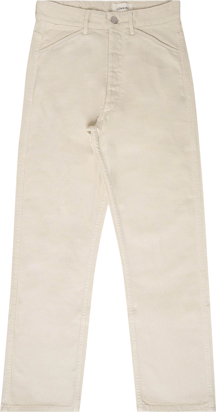 Buy Lemaire Curved 5 Pocket Pants 'Clay White' - PA1055 LD1001 WH038