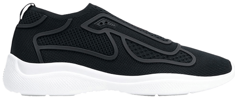 Prada Wmns Americas Cup SlipOn Black White