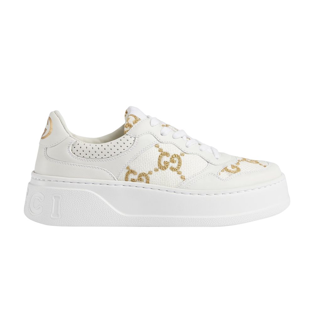 Pre-owned Gucci Wmns Gg Sneaker 'interlocking G - White Gold'