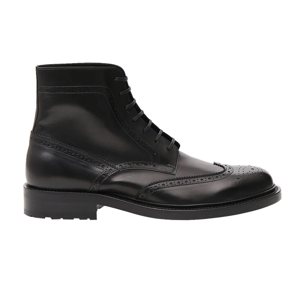 Pre-owned Saint Laurent Army 20 Lace Up Boot 'black' | Men's Size 39