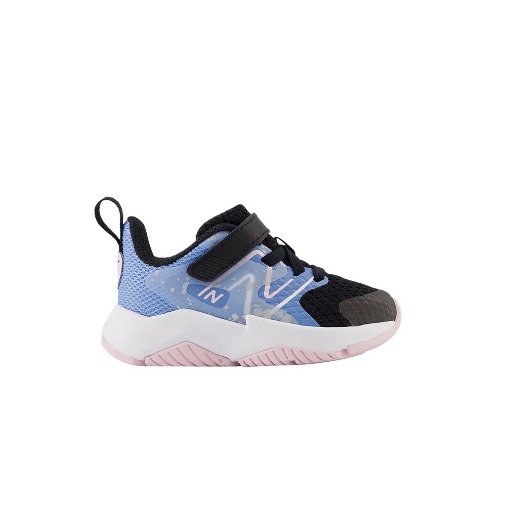 New Balance Rave Run v2 Bungee Lace Top Strap Toddler 'Black Blue Laguna Paint Splatter' | Infant Size 9