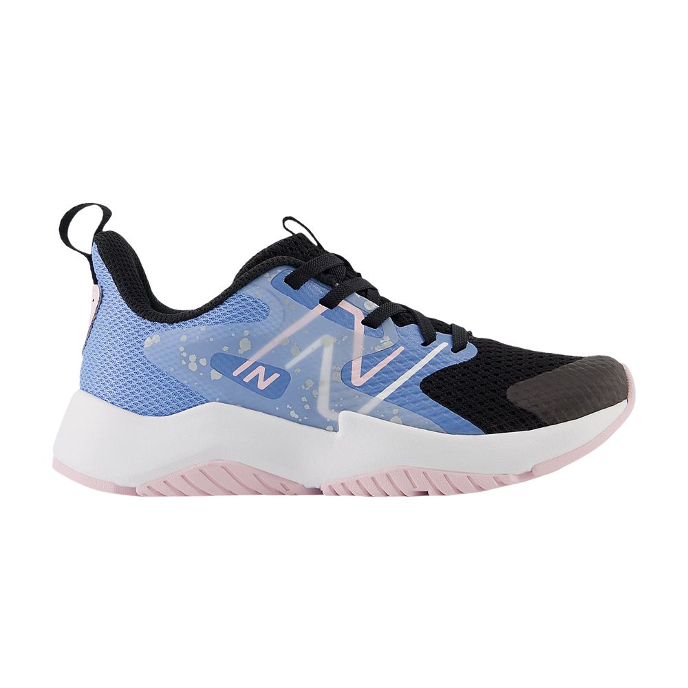 New Balance Rave Run v2 Little Kid 'Black Blue Laguna Paint Splatter' | Kid's Size 12.5
