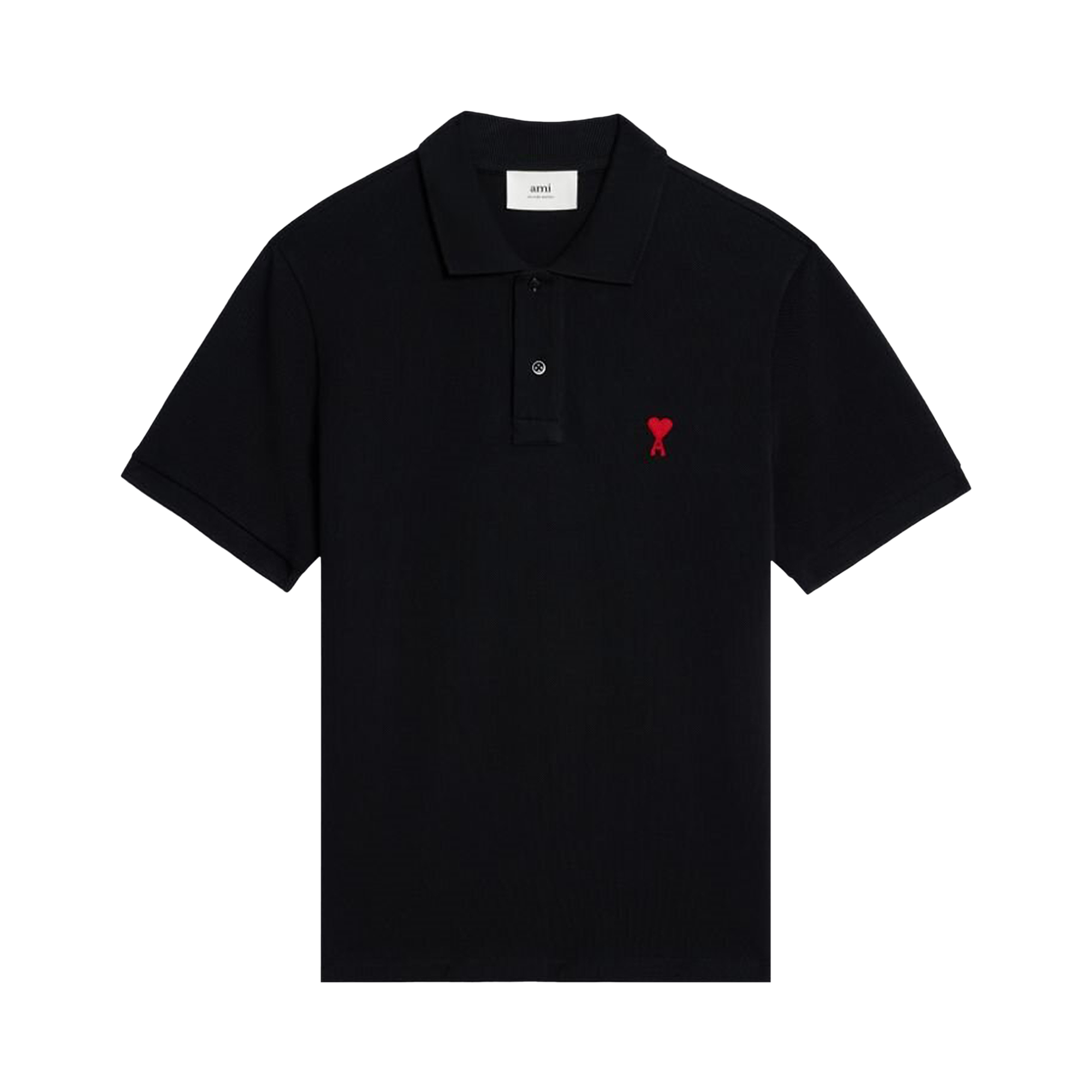 Pre-owned Ami Alexandre Mattiussi Ami Adc Polo Shirt 'black'