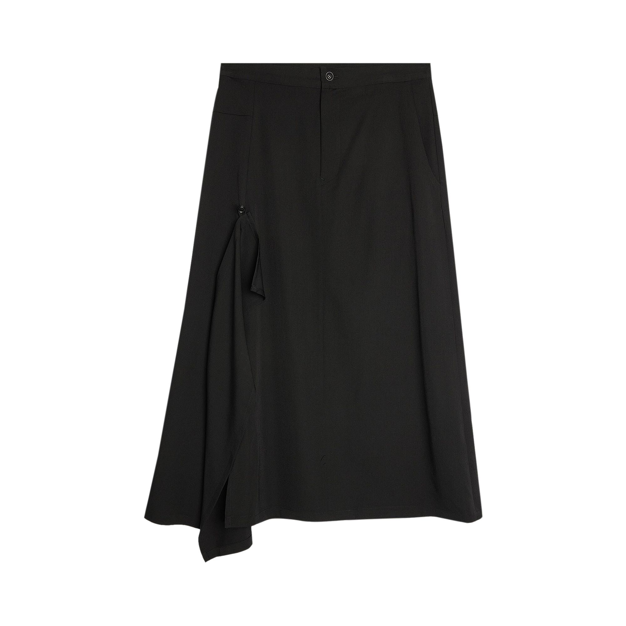 Pre-owned Y's Y-right Side Flare Skirt 'black' | Women's Size 1