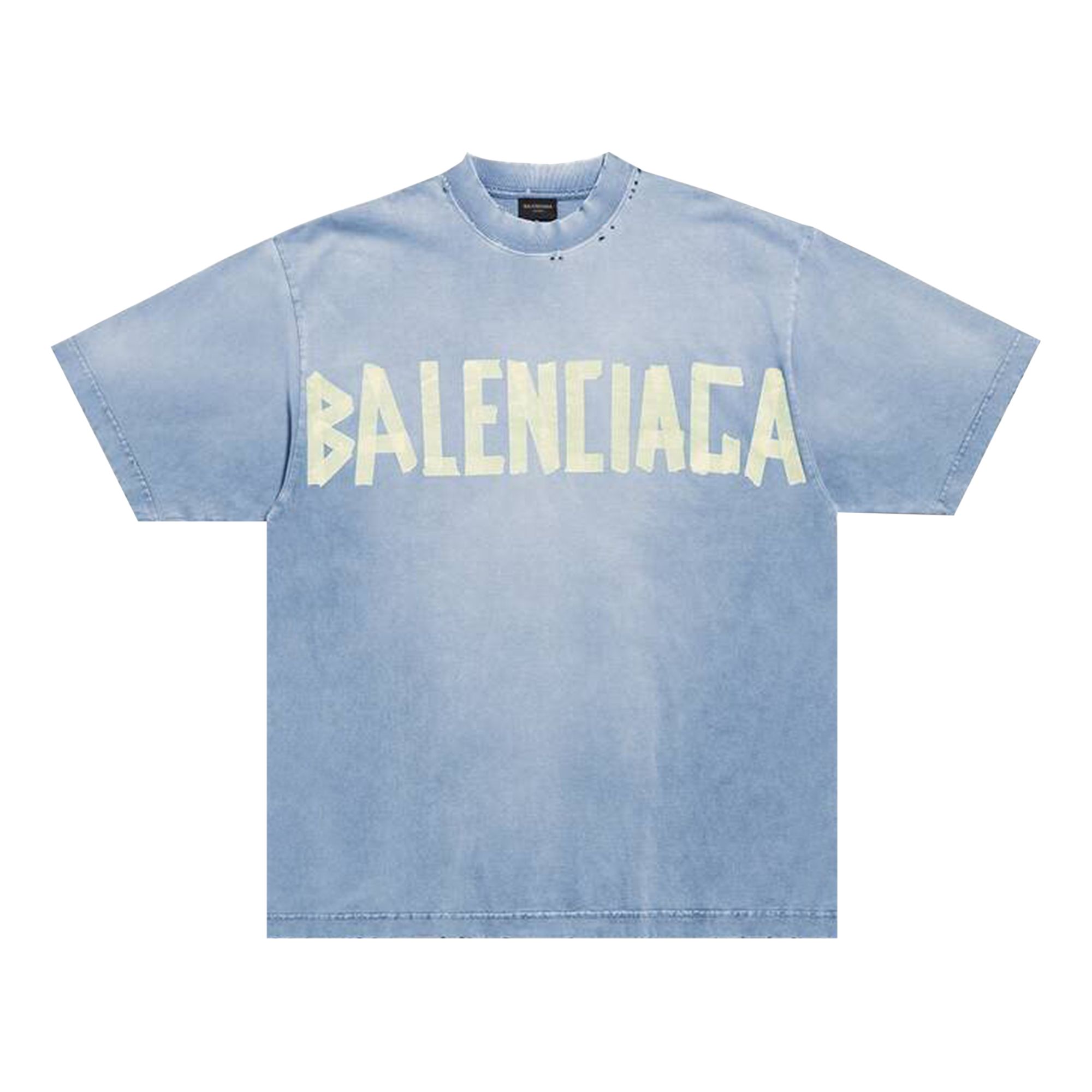 Balenciaga Tape Type Medium Fit T-Shirt 'Faded Blue' | Men's Size L