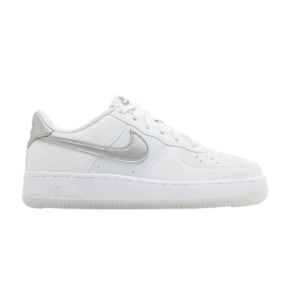 Pre-owned Nike Air Force 1 Gs 'white Football Grey' | Kid's Size 3.5