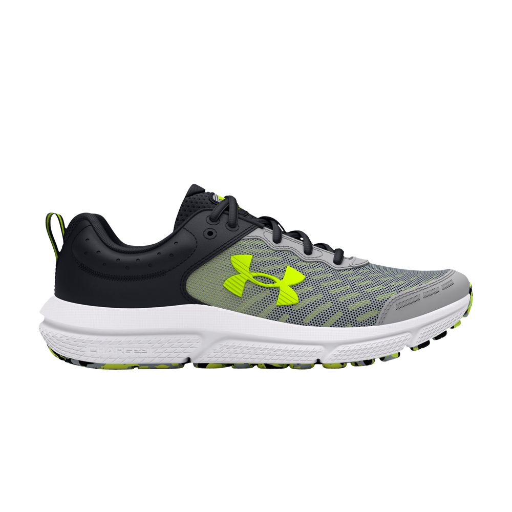 Pre-owned Under Armour Assert 10 Ac Gs 'mod Grey High Vis Yellow' | Kid's Size 3.5