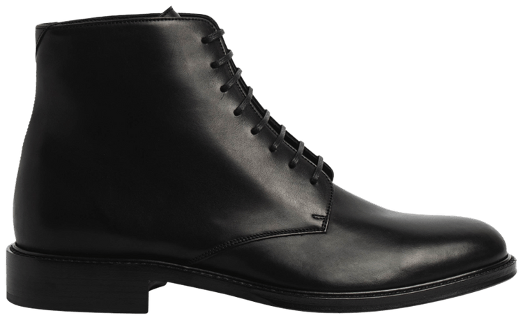 Size 11.0 Saint Laurent Army 20 Lace Up Boot Black
