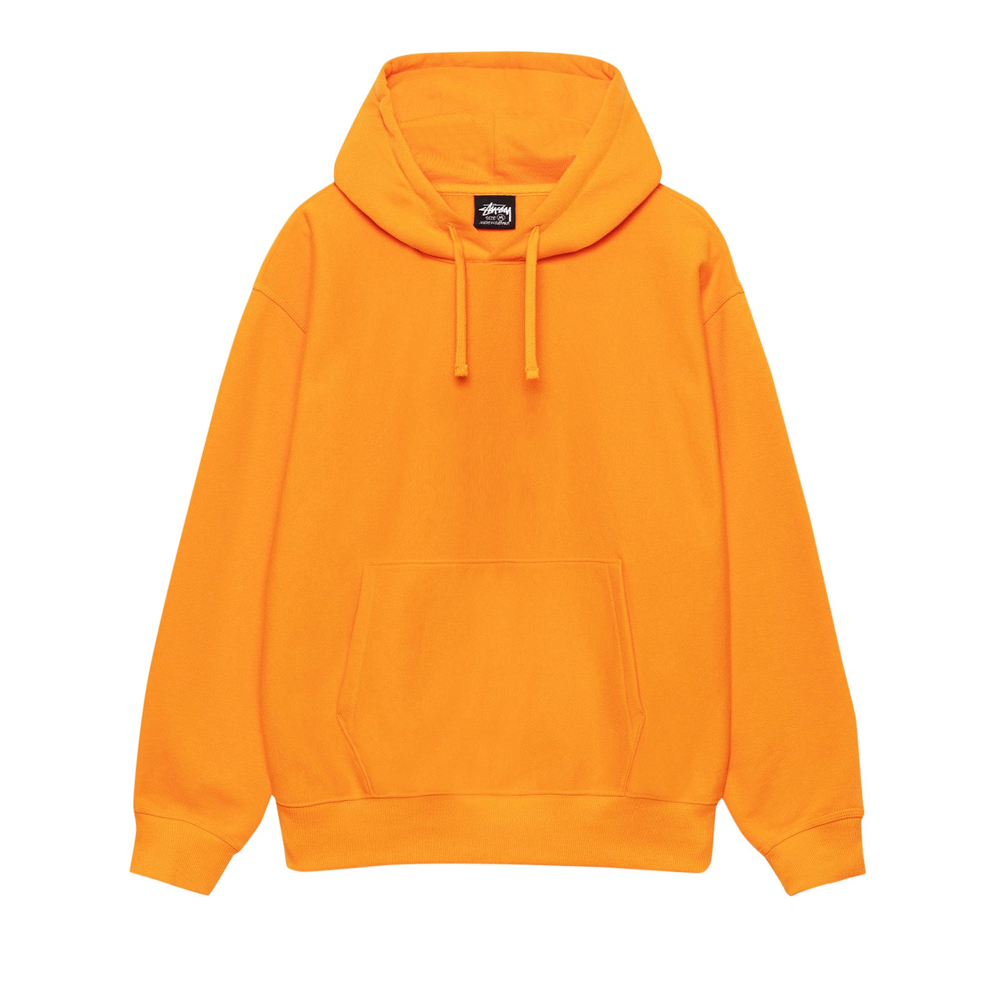 Pre-owned Stussy Back Appliqué Hoodie 'tangerine' In Orange