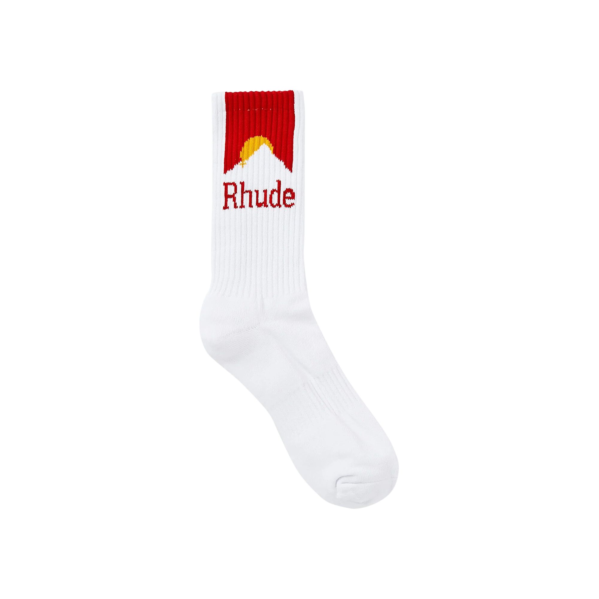 Rhude Moonlight Sock 'White/Red/Yellow' | Men's Size Onesize