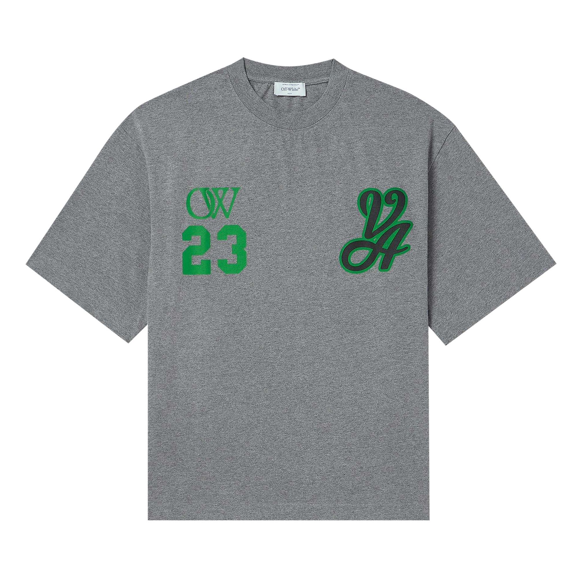 Off-White 23 Varsity Skate Short-Sleeve Tee 'Melange Grey' | Men's Size L