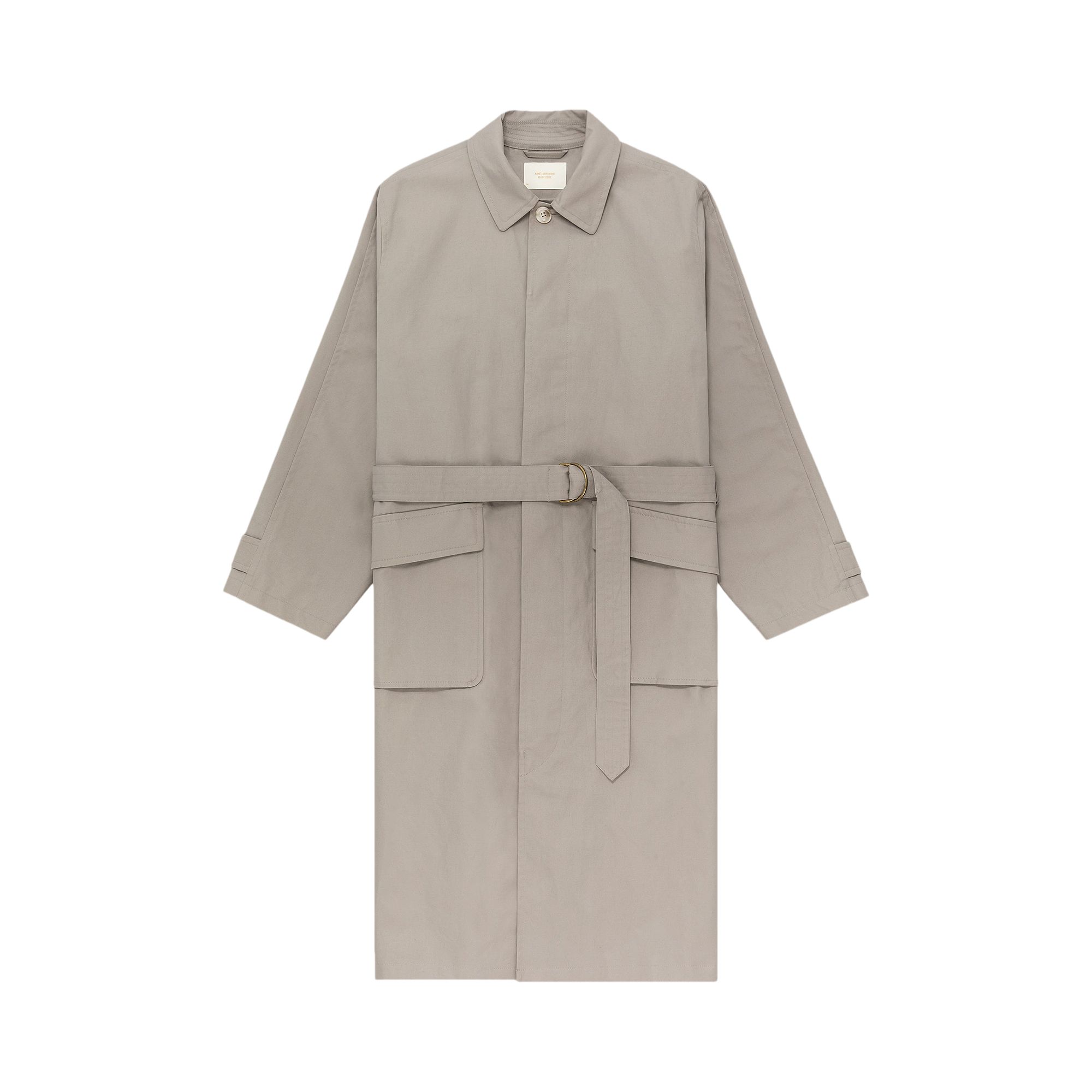 Pre-owned Aimé Leon Dore Belted Topcoat 'stone' | Grey | Men's Size M In Gray