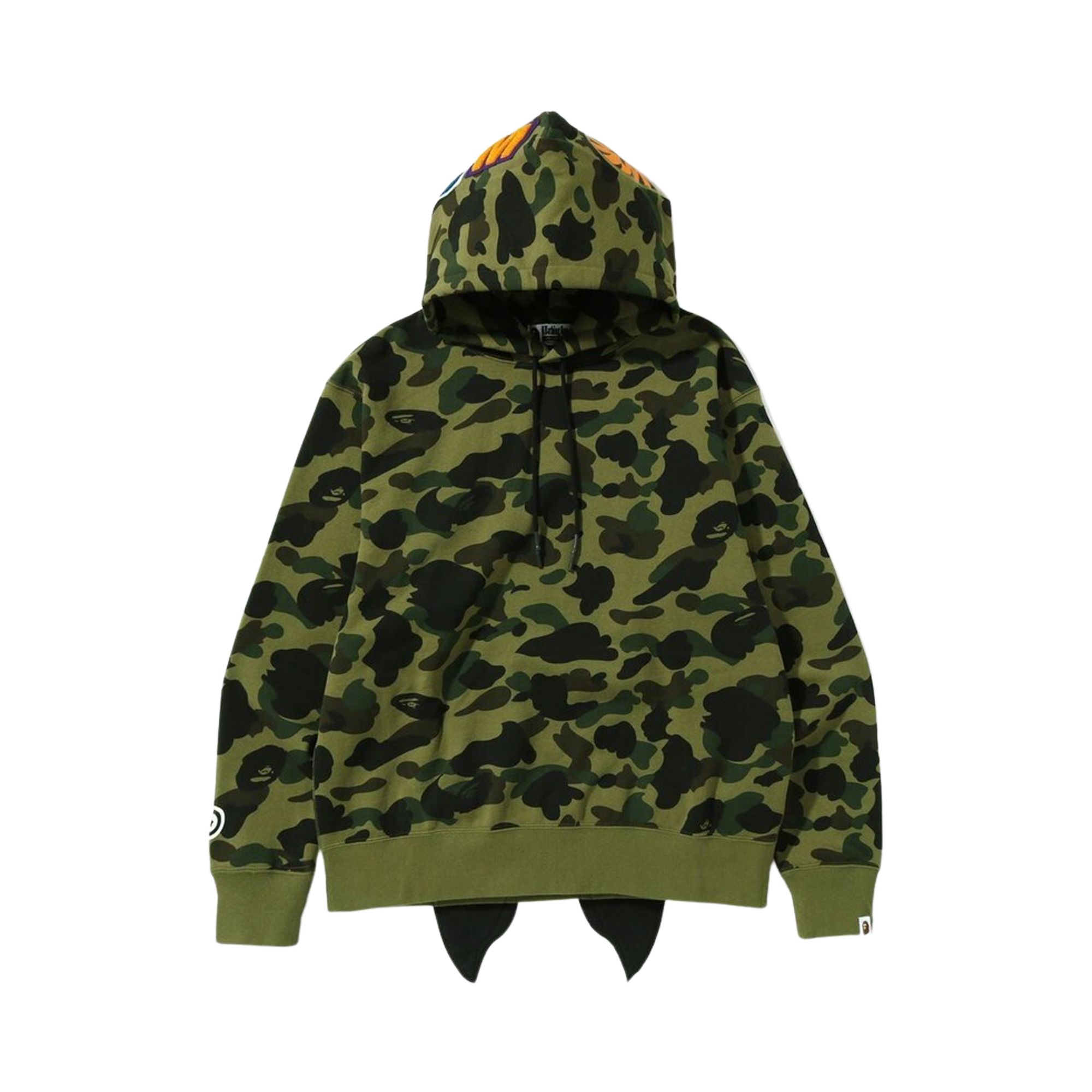 Pre-owned Bape 1st Camo Shark Relaxed Fit Fullover Hoodie 'green'