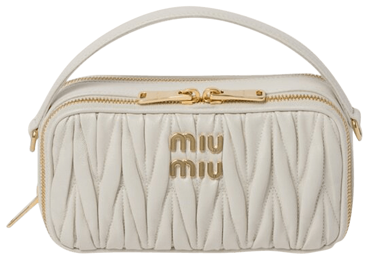 Buy Miu Miu Matelass Bandoliera Handbag White 5BH229 N88