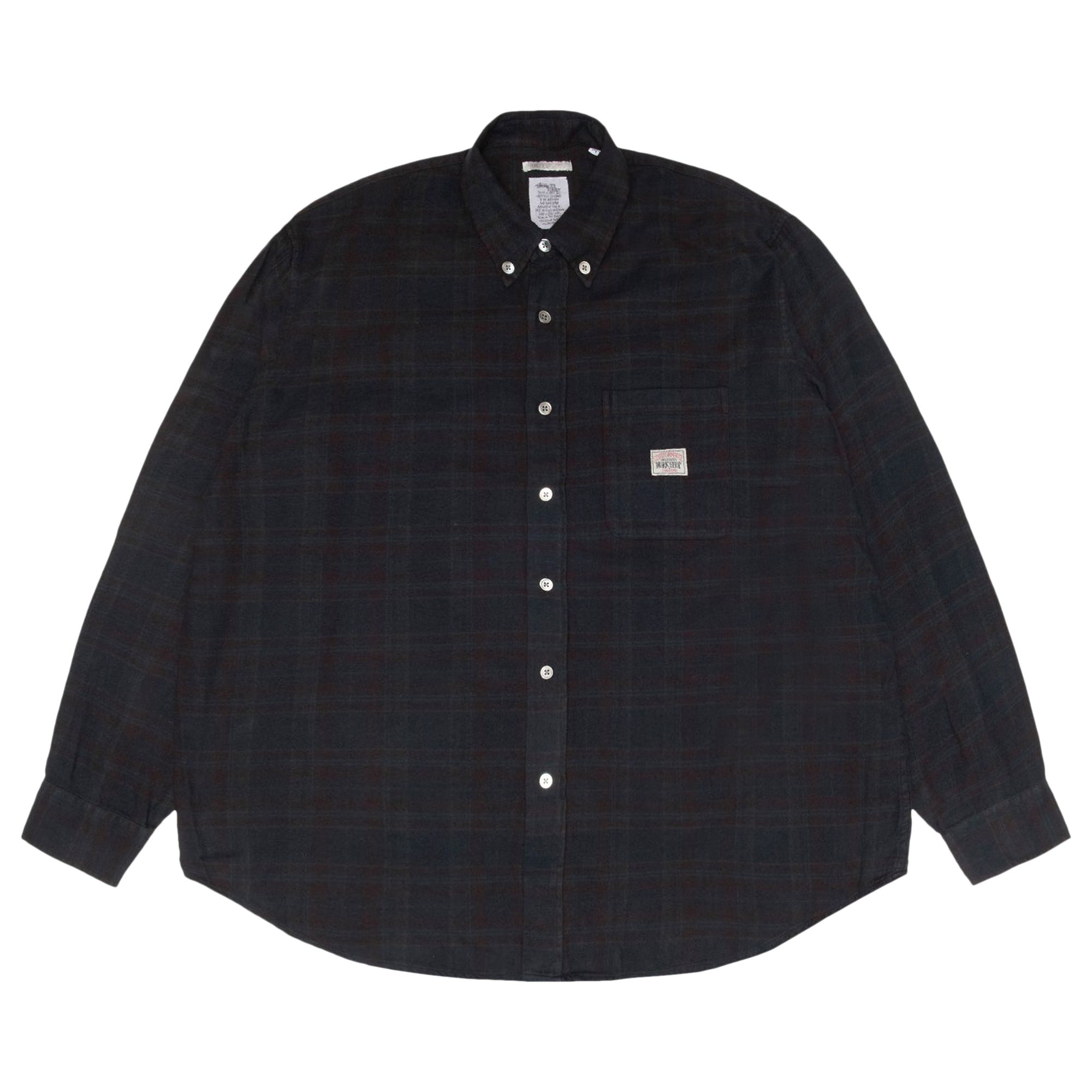 Pre-owned Stussy X Our Legacy Work Shop Check Shirt 'overdyed Navy' | Multi-color | Men's Size S
