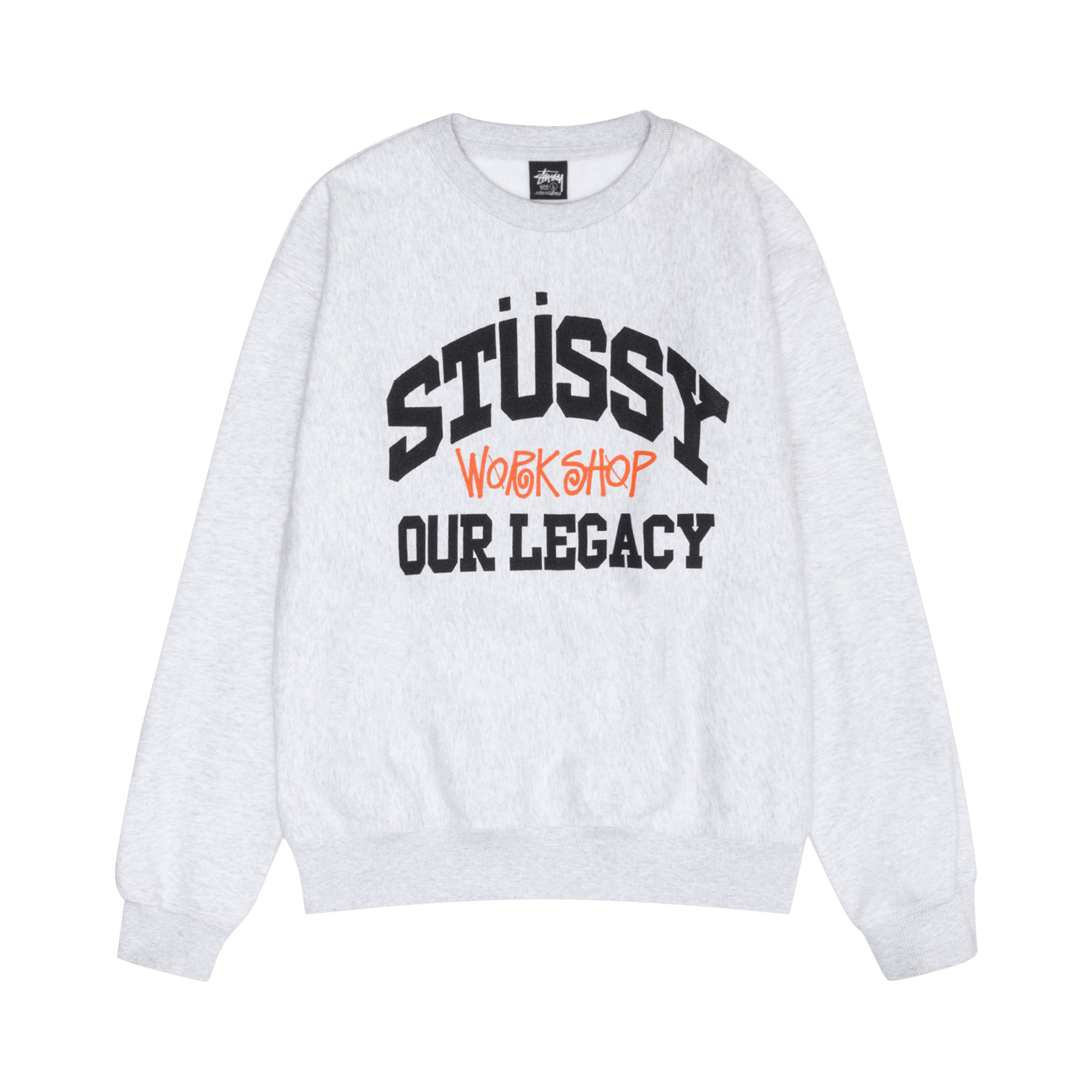 OUR LEGACY STUSSY CREWNECK ASH heather｜メンズ