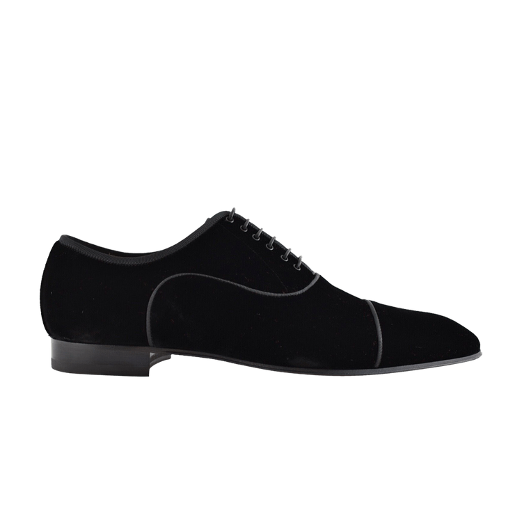 Buy Christian Louboutin Greggo Orlato Flat Velvet Black 3160919 BK01 GOAT IT