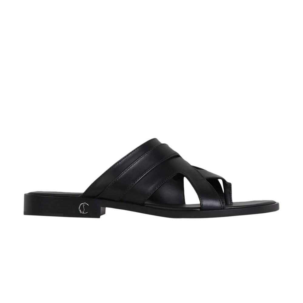 Pre-owned Christian Louboutin Sinouhe Flat Calf Lisse 'black' | Men's Size 40