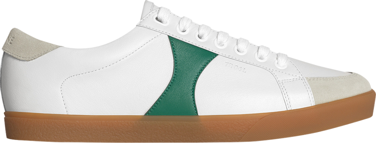 CELINE Wmns Triomphe Low Lace Up Sneaker 'White Green'