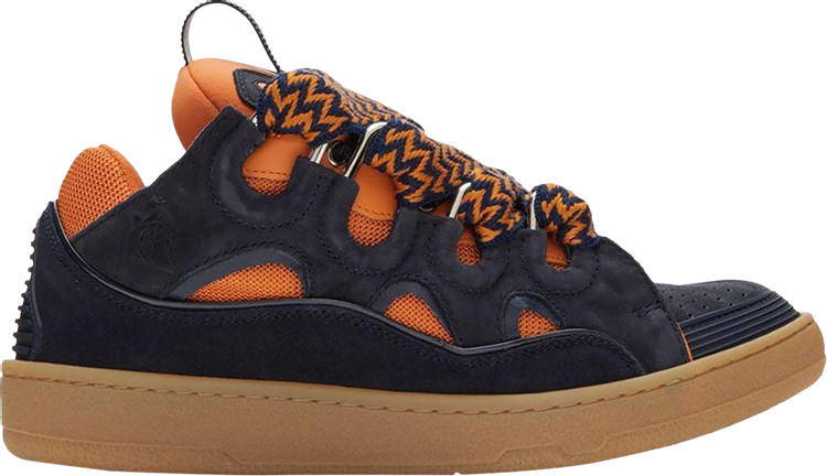 Lanvin Curb Sneakers 'Navy Orange' SSENSE Exclusive