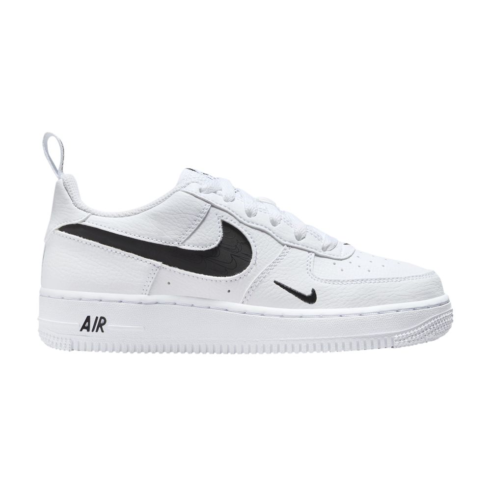 Pre-owned Nike Air Force 1 Lv8 Gs 'multi-etch Swoosh - White' | Kid's Size 4.5